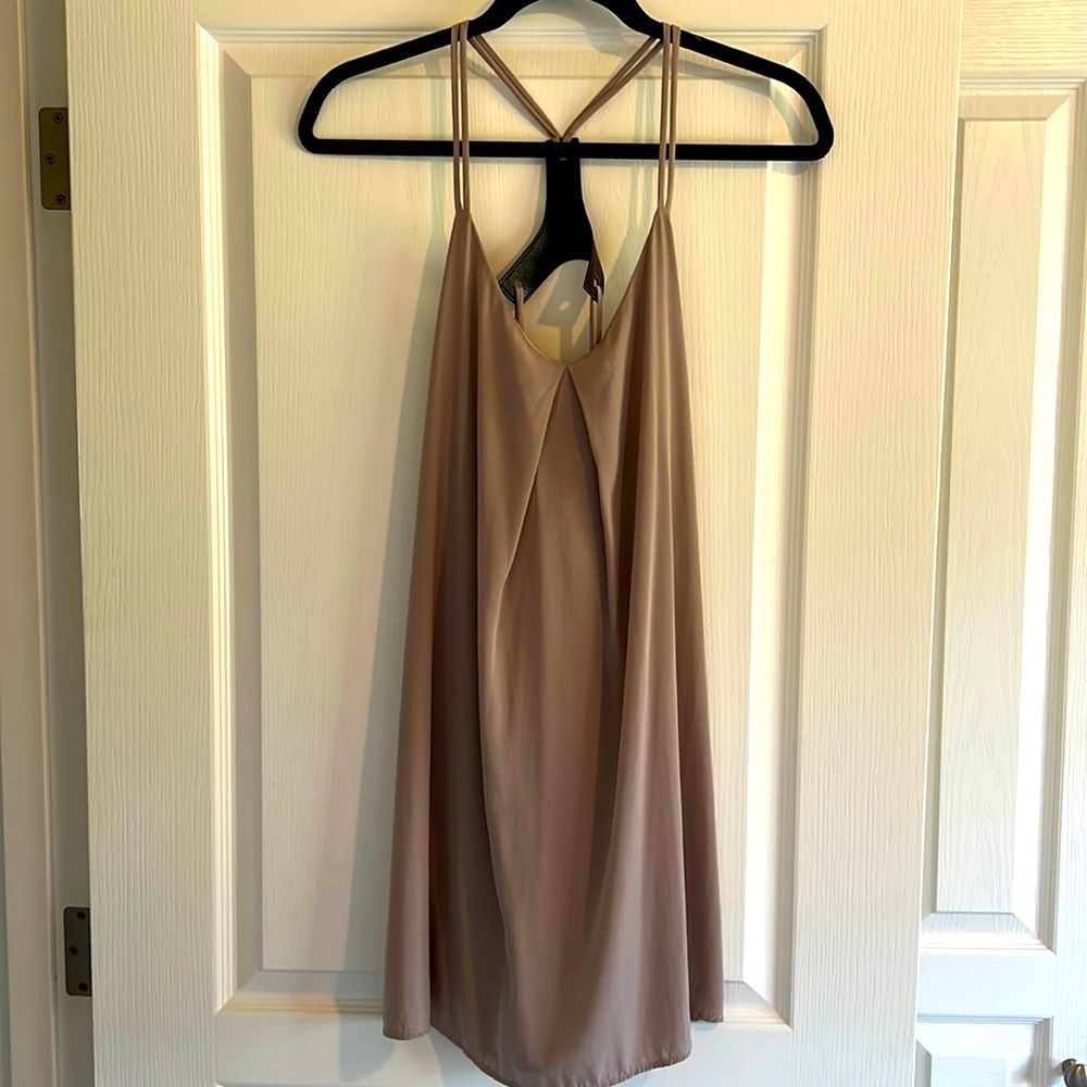 NWOT Foreign Exchange Beige/Tan/Neutral Mini Party Dress Size Medium
